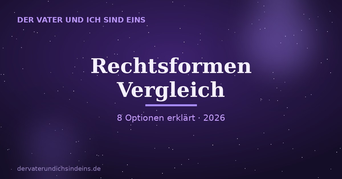 Rechtsformen im Vergleich &ndash; Ratgeber 2026 von Christian Elijah Christus