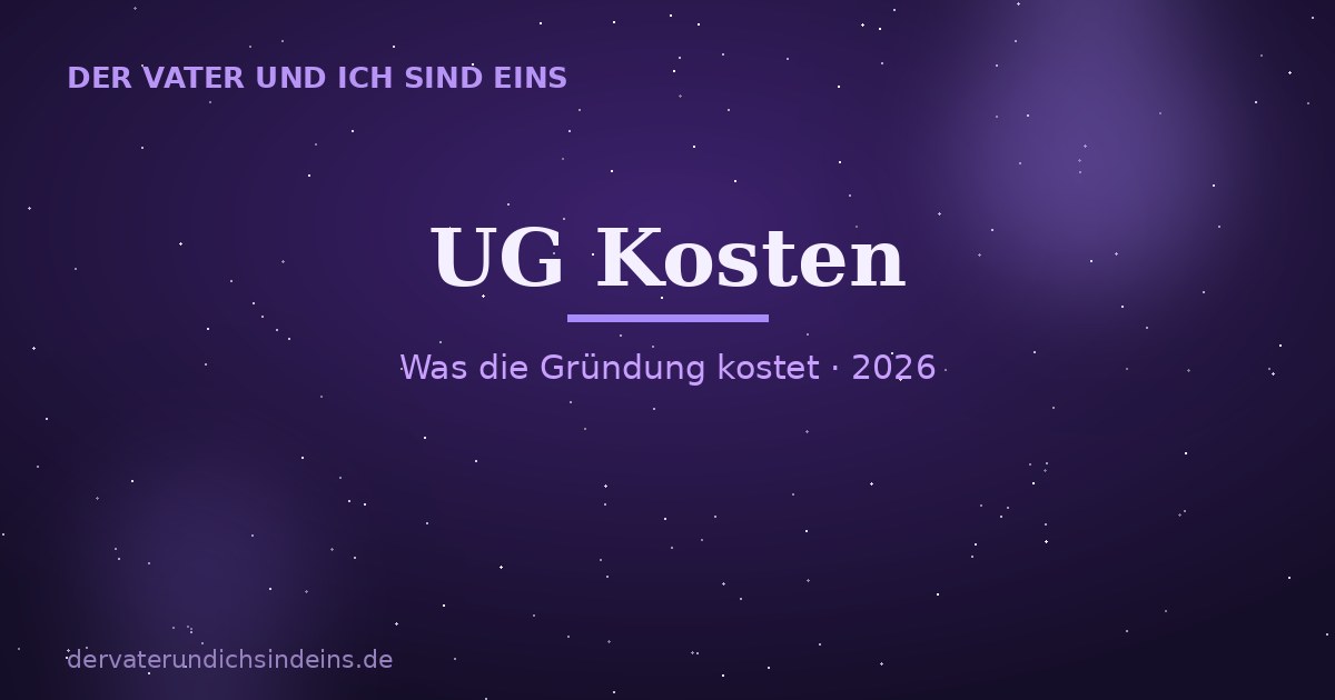 UG Kosten – Ratgeber 2026 von Christian Elijah Christus