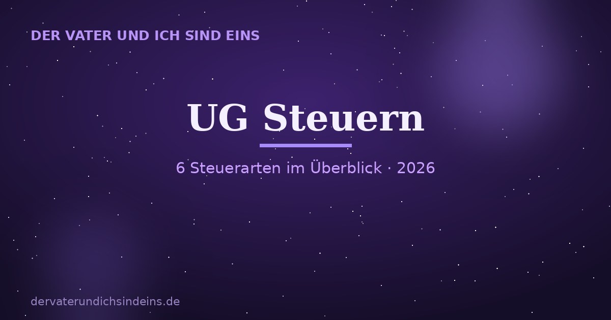 UG Steuern &ndash; Ratgeber 2026 von Christian Elijah Christus